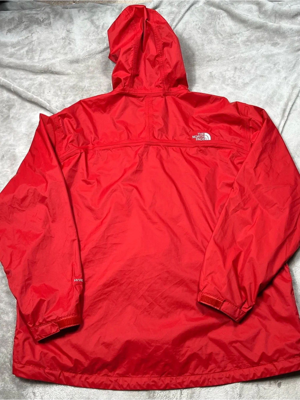 Vintage The North Face Hyvent Rain Jacket Mens XXL Red/Gray Waterproof Full Zip